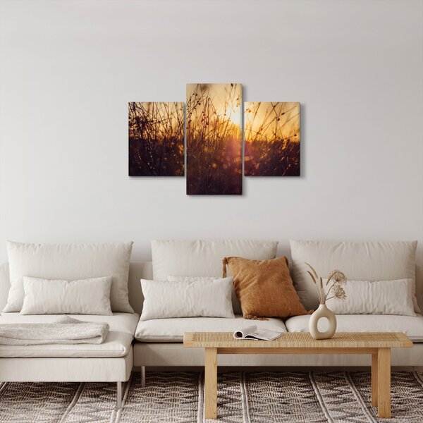 Tablou - Câmp la apus de soare (90x60 cm)