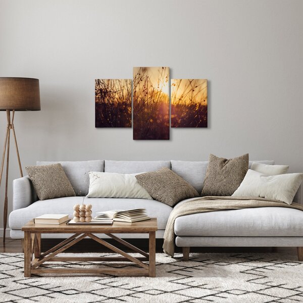 Tablou - Câmp la apus de soare (90x60 cm)