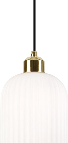 Lustră pe cablu HARMA 1xE27/15W/230V d. 14 cm alb/auriu