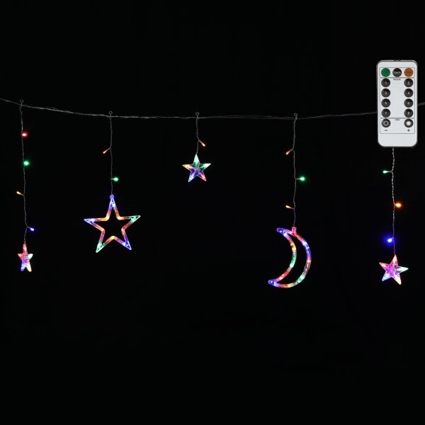 Aigostar - Instalație luminoasă LED RGBY de Crăciun pentru exterior 120xLED/6W/230V/8 funcții 3x0,6m IP44 + telecomandă