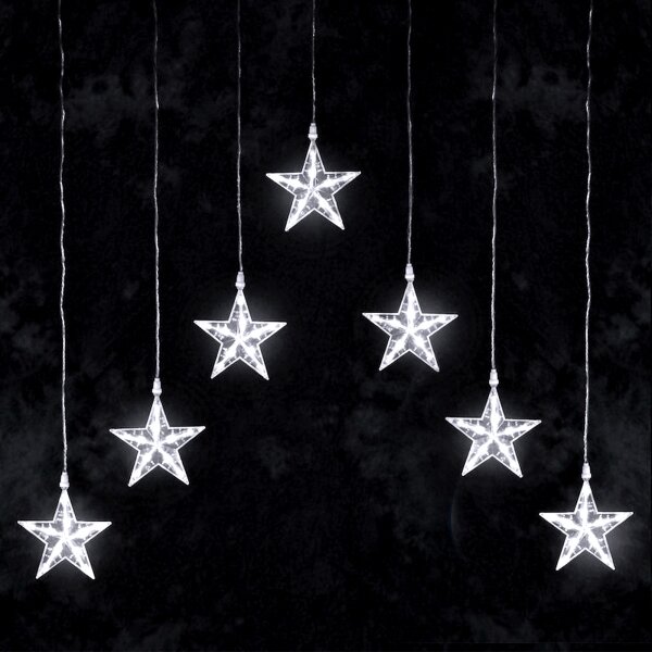 Aigostar - Ghirlandă LED pentru exterior, 70 LED/230V, 1,2x1m, IP44, alb rece, decorată cu steluțe