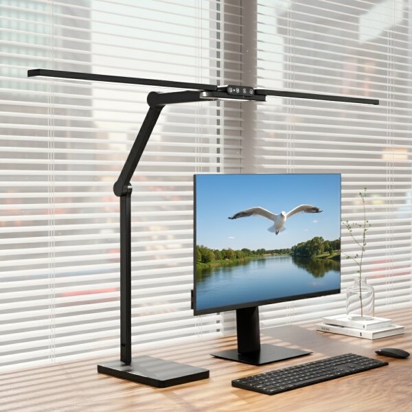 Brilagi-LED Lampă de birou tactilă dimabilă VARIO LED/24W/230V 3000-6500K negru