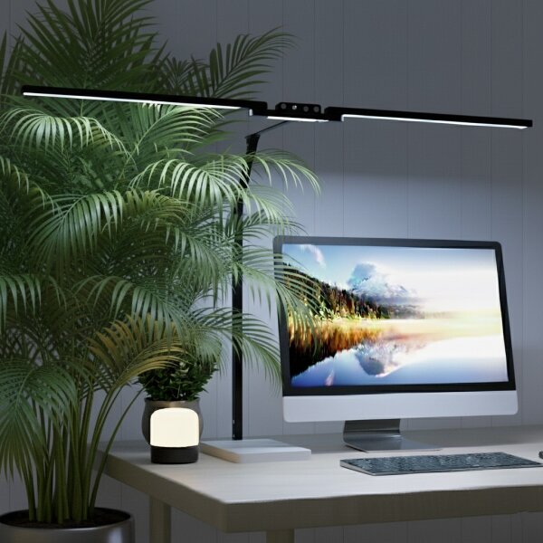 Brilagi-LED Lampă de birou tactilă dimabilă VARIO LED/24W/230V 3000-6500K negru