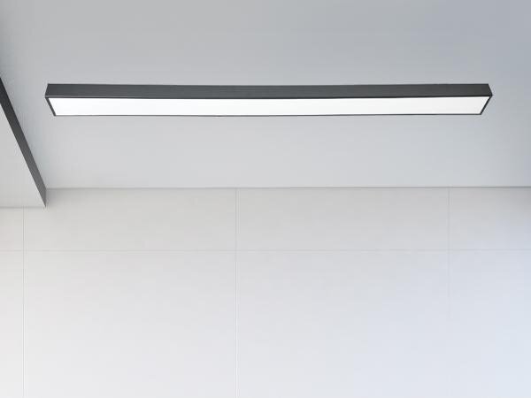 Plafonieră LED/32W/230V 4000K 120x7 cm negru