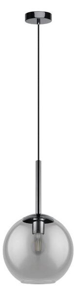 Eglo 97847 - Pendul suspendat pe cablu TINDARI, 1xE27/28W/230V, negru/fumuriu
