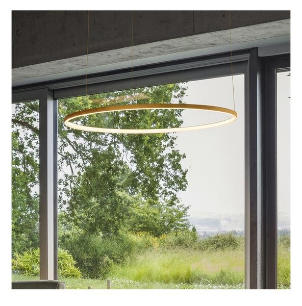 Ideal Lux - Lustră suspendată pe cablu ORACLE SLIM LED/37W/230V 3000K diam. 70 cm auriu