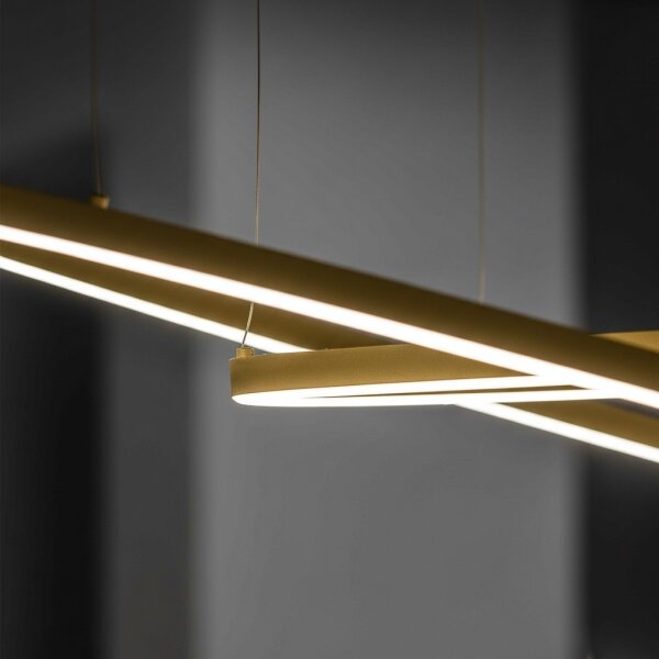 Ideal Lux - Lustră suspendată pe cablu ORACLE SLIM LED/37W/230V 3000K diam. 70 cm auriu