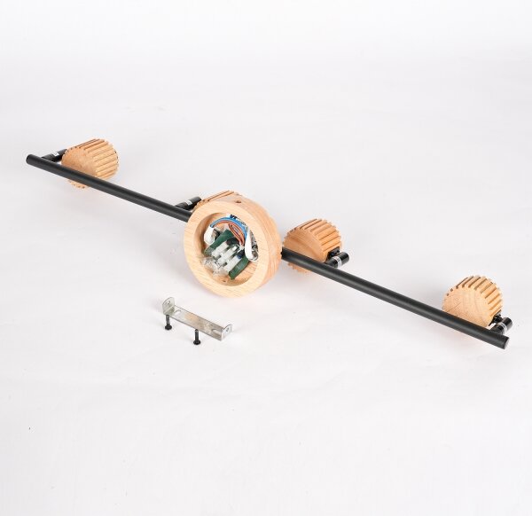 Brilagi - Lampă HYGGE cu 4xE14/15W/230V lemn/fumuriu