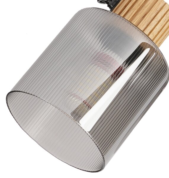 Brilagi - Lampă HYGGE cu 4xE14/15W/230V lemn/fumuriu