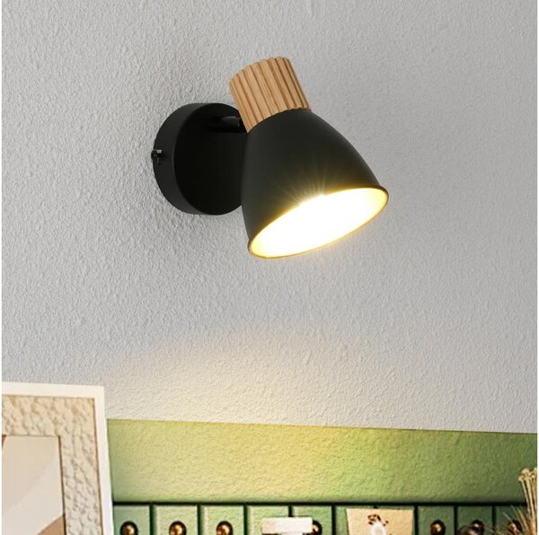 Brilagi - Aplica de perete tip spot ODENSE 1xE14/10W/230V, lemn/negru