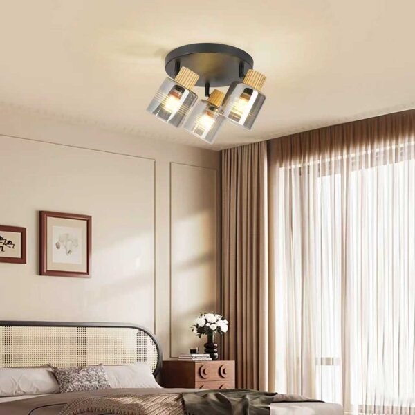 Brilagi - Corp de iluminat cu spoturi HYGGE 3xE14/15W/230V negru/fumuriu