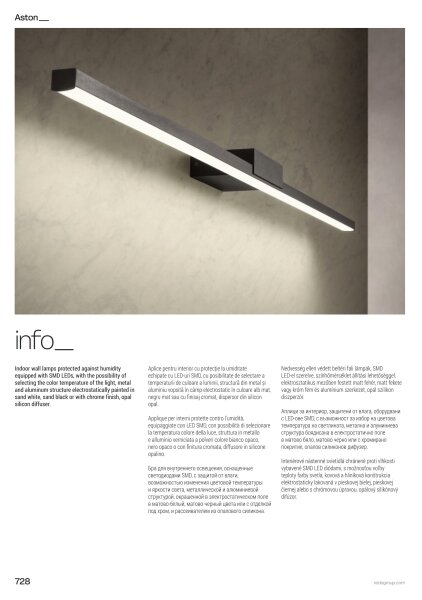 Redo 01-3273 - Aplica LED pentru oglindă de baie ASTON LED/18W/230V IP44 negru