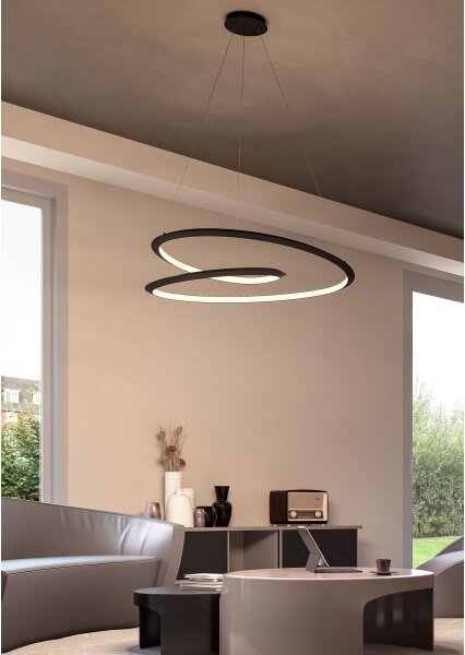 Redo 01-3378 - Lustră LED dimmabilă pe cablu STORM LED/60W/230V, neagră