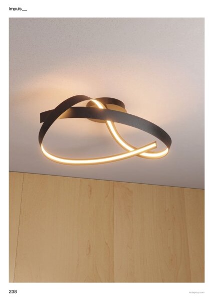 Redo 01-3614 - Plafonieră LED dimmabilă IMPULS LED/34W/230V, negru