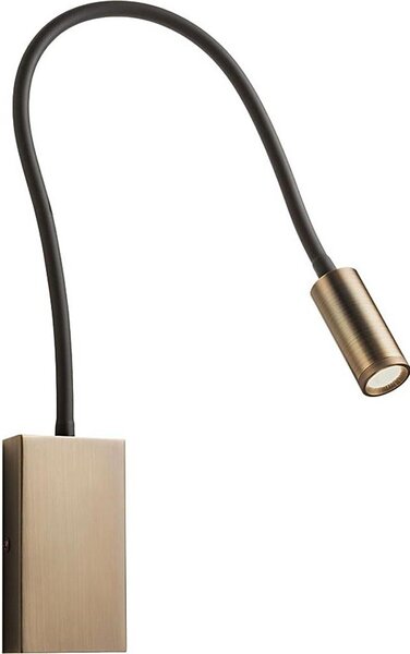 Redo 01-4475 - Lampă flexibilă LED WALLIE, 3W, 230V, USB, CRI 90, bronz
