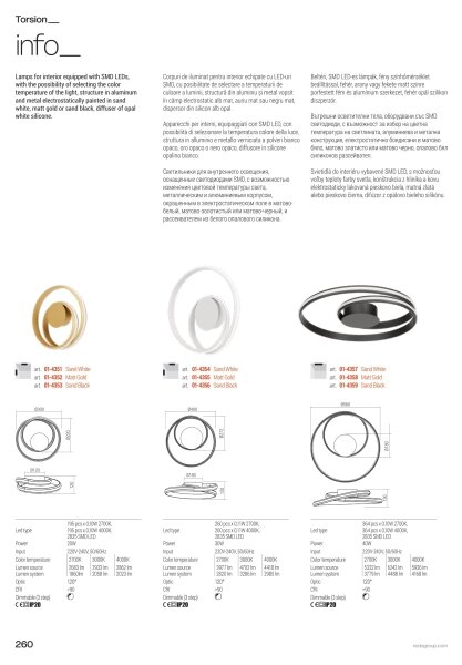 Redo 01-4359 - Plafonieră LED dimabilă TORSION, 40W/230V, neagră