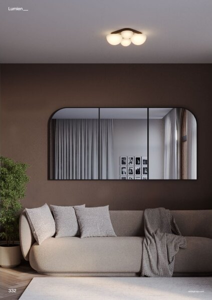 Redo 01-4333 - Plafonieră LED LUMIEN 4xLED/26W/230V 2700/3000K CRI90 neagră