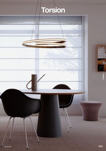 Redo 01-4364 - Lustră LED dimabilă TORSION pe cablu, 60W/230V, auriu