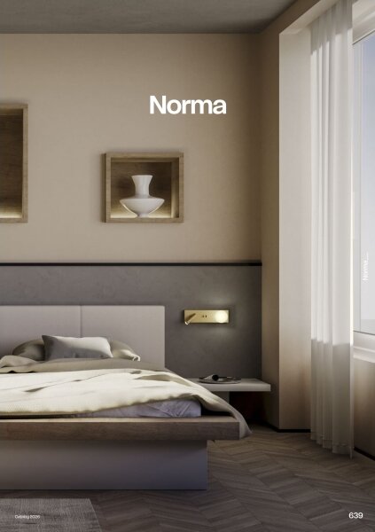 Redo 01-4661 - Aplică de perete NORMA LED/5W/230V + LED/3W CRI 90 USB, aurie
