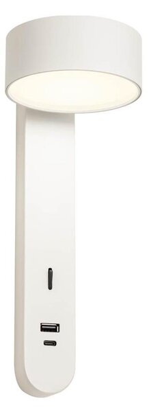 Redo 01-4640 - Aplică LED de perete SADES LED/6W/230V CRI 90 USB albă