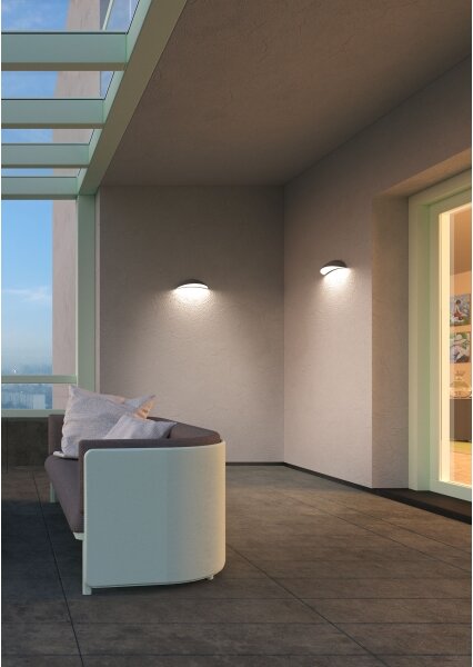 Redo 90236 - Aplica de perete pentru exterior PALMA LED, 18W, 230V, IP54, maro