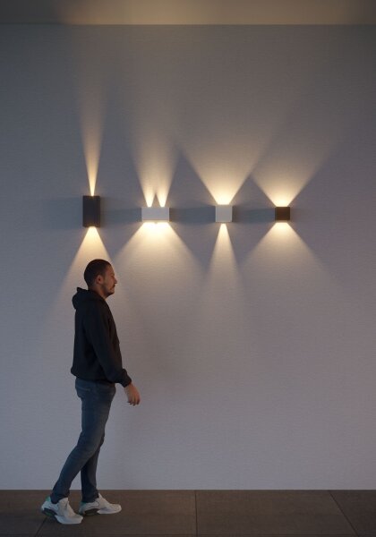 Redo 90294 - Aplică LED de exterior VARY 2xLED/10W/230V 3000K IP54 albă