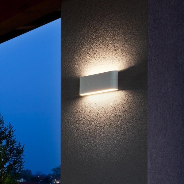 Redo 90451 - Aplica de perete exterior KLIPPE LED/24W/230V 3000K IP54, alb