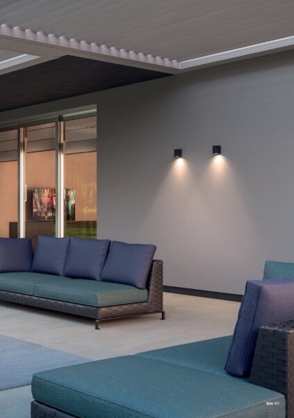 Redo 90527 - Aplică de perete BRIO pentru exterior, LED, 6 W, 230 V, 3000 K, IP54, antracit