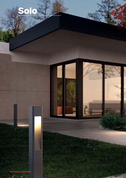 Redo 90672 - Lampă de exterior SOLO, 1 x GU10, 35 W, 230 V, 70 cm, IP65, antracit