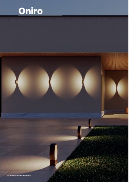 Redo 91067 - Lampă LED de exterior ONIRO, 15W, 230V, 49,5 cm, CRI 90, IP65, maro