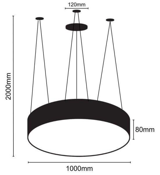 Lustră LED pe cablu LED/100W/230V 4000K d. 100 cm
