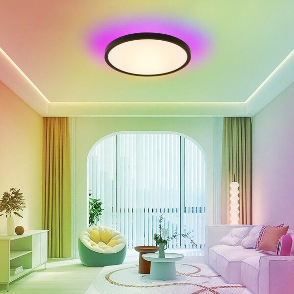 Immax NEO 07166-B40-LED RGBCCT Lampă dimabilă 50W/230V Wi-Fi Tuya negru+DO