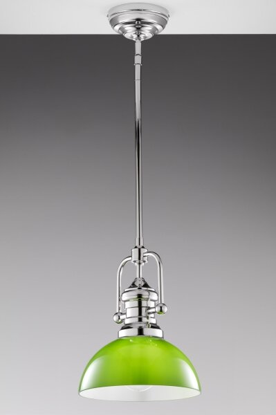 Jupiter 2071 - Lustră pe tijă PLATINO 1xE27/15W/230V verde/crom lucios