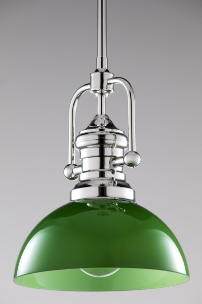 Jupiter 2071 - Lustră pe tijă PLATINO 1xE27/15W/230V verde/crom lucios