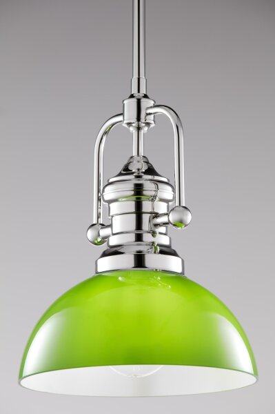 Jupiter 2071 - Lustră pe tijă PLATINO 1xE27/15W/230V verde/crom lucios