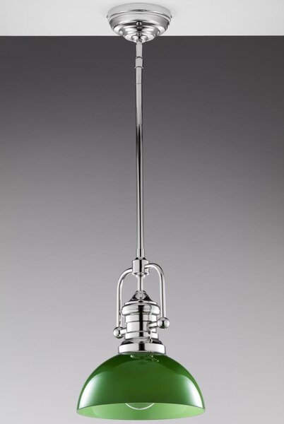 Jupiter 2071 - Lustră pe tijă PLATINO 1xE27/15W/230V verde/crom lucios