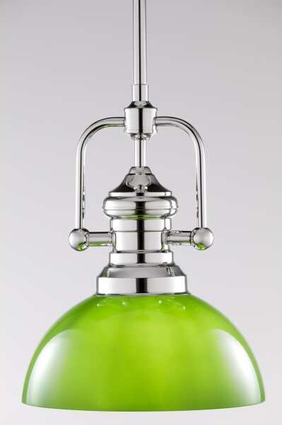 Jupiter 2071 - Lustră pe tijă PLATINO 1xE27/15W/230V verde/crom lucios