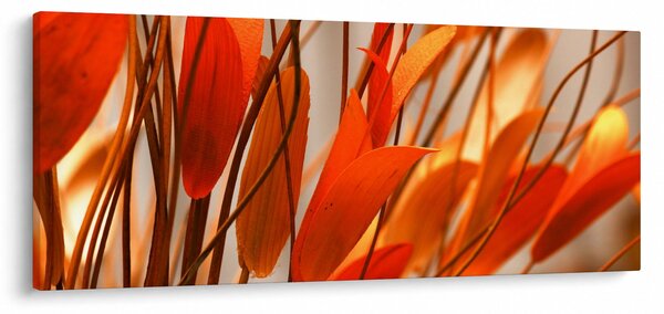 Tablou - Frunze înflorite (120x50 cm)
