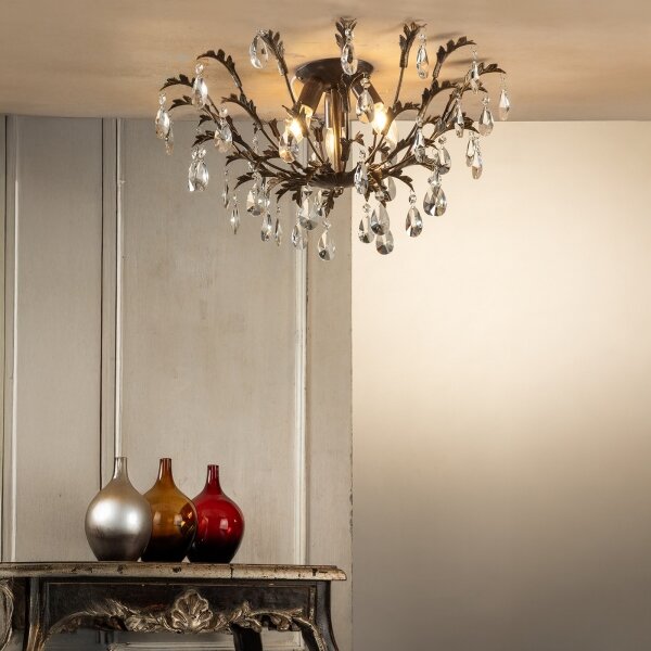 ONLI - Plafonieră TERESA 3xE14/6W/230V bronz