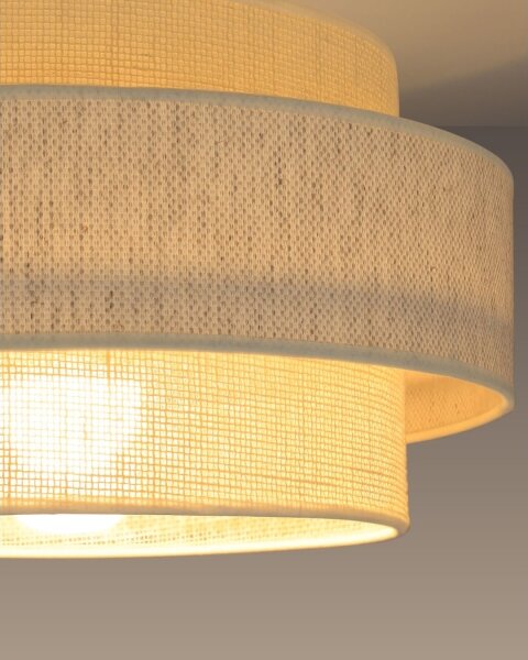 Plafonieră BOHO 1xE27/60W/230V, diametru 40 cm, crem/jută