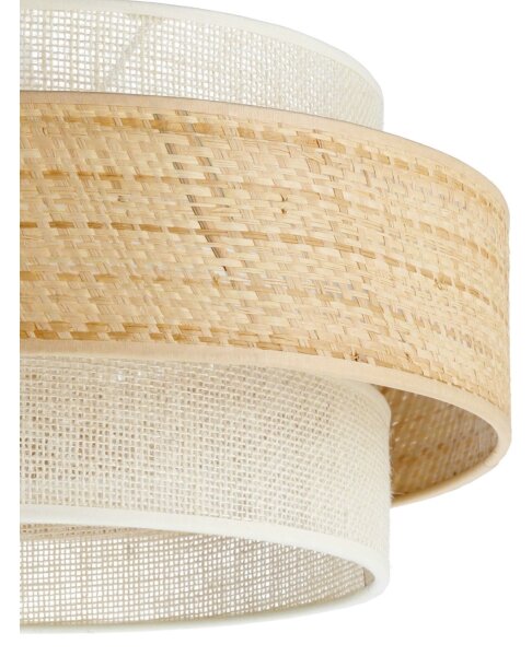 Lustră suspendată pe cablu BOHO 1xE27/60W/230V, diametru 40 cm, iută/crem