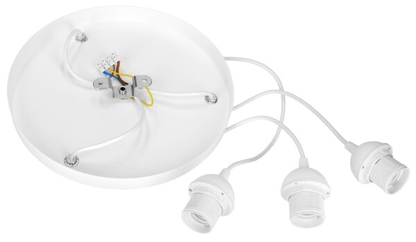 Lustră suspendată BOHO pe cablu 3xE27/60W/230V alb/iută