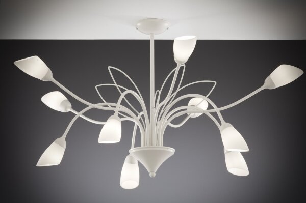 Jupiter 2061 - Lustra pe tijă GLORIOSA, 10xG9/14W/230V, crem