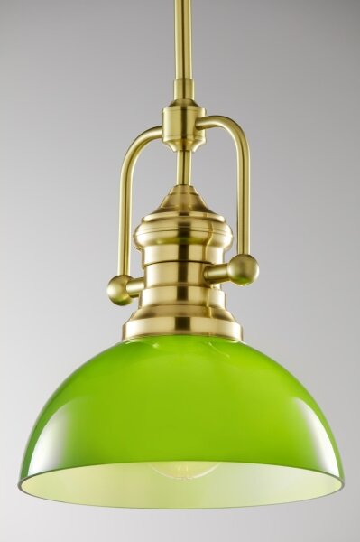 Pendul pe tijă PLATINO Jupiter 2073 1xE27/15W/230V verde/auriu