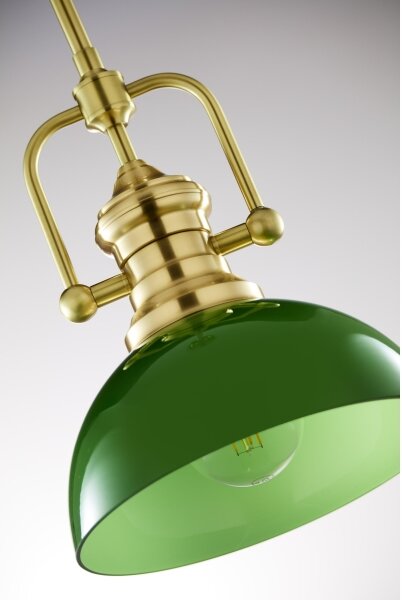 Pendul pe tijă PLATINO Jupiter 2073 1xE27/15W/230V verde/auriu