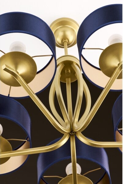Jupiter 2114 - Candelabru pe tijă KASZMIR 5xE27/15W/230V albastru/auriu