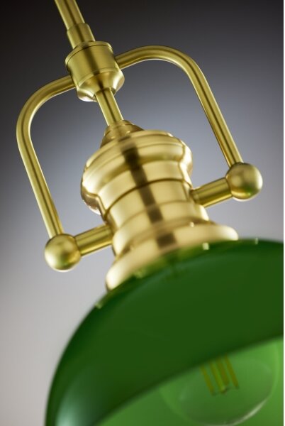 Pendul pe tijă PLATINO Jupiter 2073 1xE27/15W/230V verde/auriu