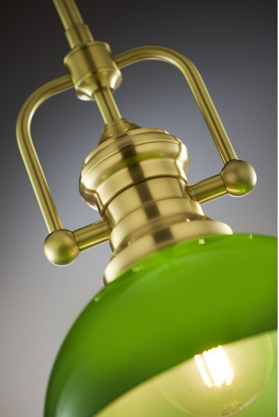 Pendul pe tijă PLATINO Jupiter 2073 1xE27/15W/230V verde/auriu