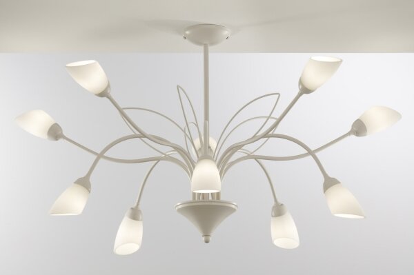 Jupiter 2061 - Lustra pe tijă GLORIOSA, 10xG9/14W/230V, crem