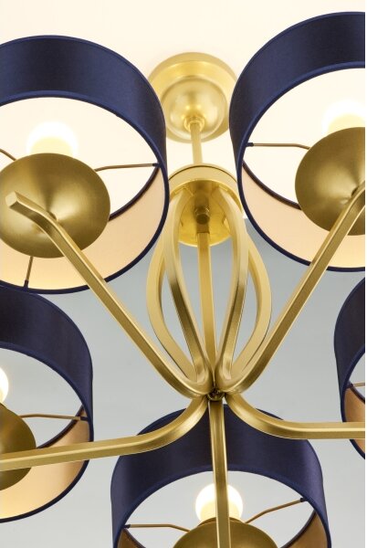 Jupiter 2114 - Candelabru pe tijă KASZMIR 5xE27/15W/230V albastru/auriu